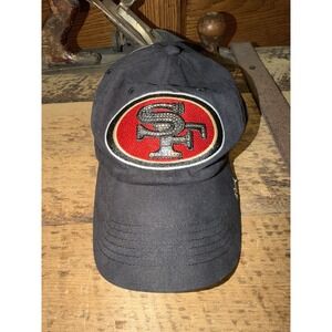 Black 49ers Bling Hat  '47 Brand Clean Up Adjustable Hat